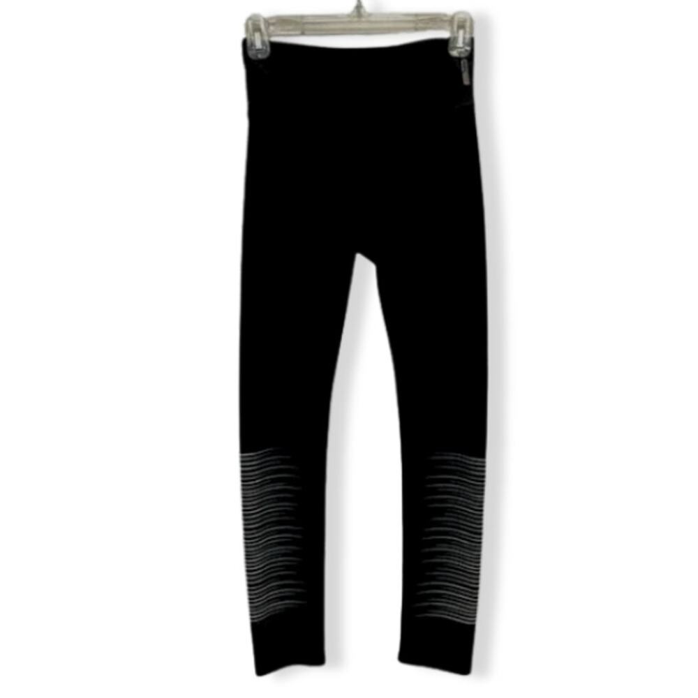 RBX Activewear Leggings High Rise Wide Waistband Stretchable Black White W US 26